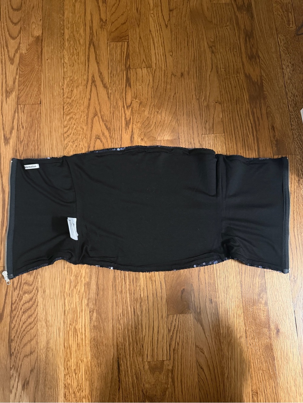 Reformation Black Sequin Boob Tube size 2 - Picture 3 of 6